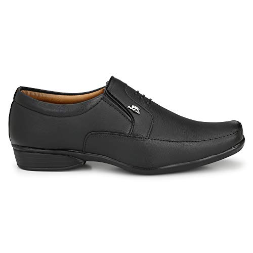 Stylelure Men's Synthetic Leather Black Formal Shoes for Men