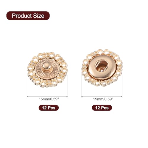Boutons pression 15mm en métal pour loisirs créatifs et DIY - 2