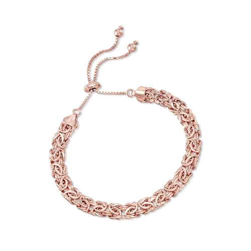 Ross-Simons 18kt Rose Gold Over Sterling Byzantine Bolo Bracelet3