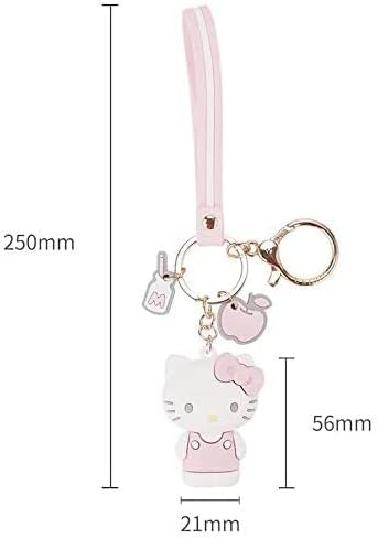 Miniatura 3 de PaPiJoJo Lindo llavero Kawaii Anime Llavero, Hello Kitty, My Melody, Kuromi, Keroppi, Badtz-Maru, Cinnamoroll, Pompompurin