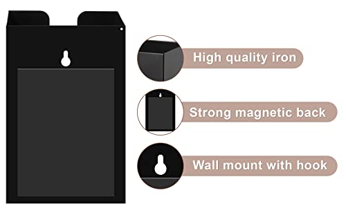 Image of SUBEKYU Magnetic Dryer Sheet Holder for Laundry Room ,Dryer Sheet Container,Iron Dryer Sheet Dispenser for Laundry Storage and Organizition, Wall Dryer Sheet Box,Fabric Sheet Holder,Black