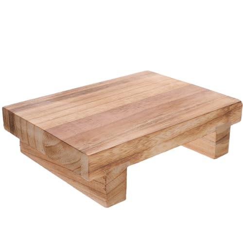BAOBAOHU Taburete de madera para baño, taburete de madera para ancianos, taburete portátil de un solo paso