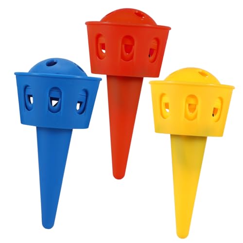 SAFIGLE 3 Sets Children Kids Toss Ball Toy - Outdoor Chuck Ball Game for Toddlers - Includes Blue, Red, and Yellow Balls - Fun Outdoor Activities for Kids Ages 3-5 Box Bowling Trackball