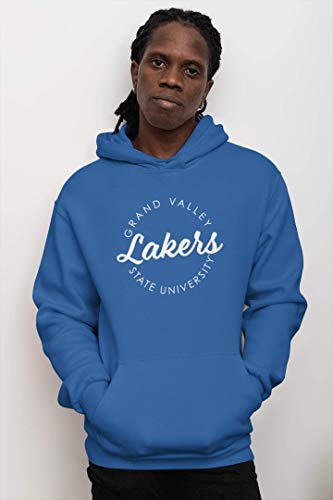 CreateMyTee | Grand Valley State University Circular 1 Color Hooded Sweatshirt |2