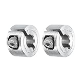MECCANIXITY 2Pcs Shaft Collar 6mm Bore Single Split 304 Stainless Steel Clamping Shaft Collars for Industrial Automation Conveyor Belt Systems