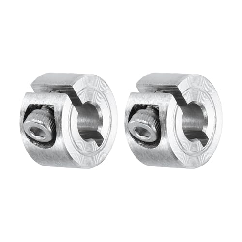 MECCANIXITY 2Pcs Shaft Collar 6mm Bore Single Split 304 Stainless Steel Clamping Shaft Collars for Industrial Automation Conveyor Belt Systems