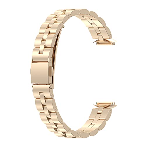 Correa metálica acero para reloj Fitbit Luxe miniatura 3