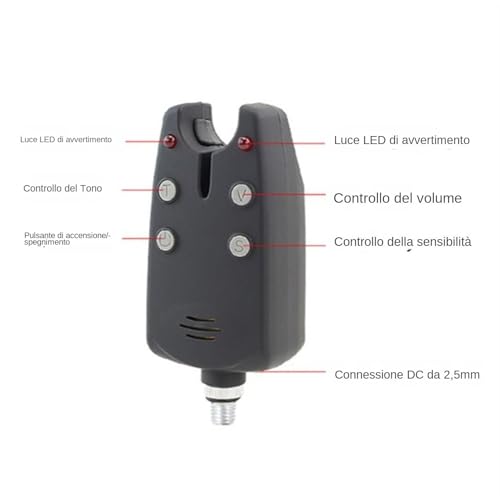Avertisseurs de bouffée de canne à pêche portables et légers à haute sensibilité LED - 4