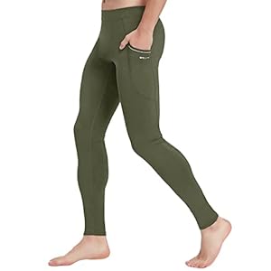 WILLIT Men’s Active Yoga Leggings Pants Running Dance Tights with Pockets Cycling Workout Pants Quick Dry