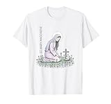 St. Magdalene Gebet kniend durch Kreuz katholisch T-Shirt