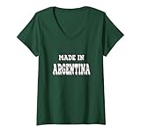 Womens Cool Born In Argentina Shirt From Argentina V-Neck T-Shirt