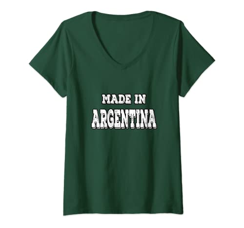 Womens Cool Born In Argentina Shirt From Argentina V-Neck T-Shirt