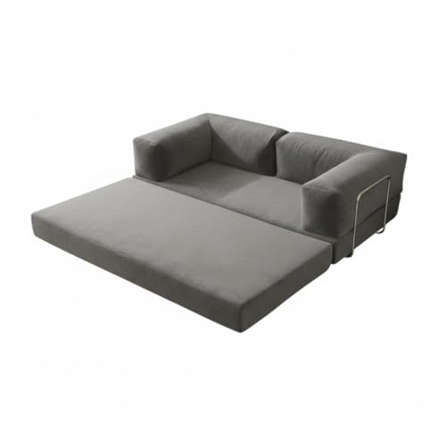 Image of Torque Vegas Three Seater Sofa Cum Bed for Sleeping-Grey | Premium Suede Fabric 3-Seater Double Foam Fold Out Sofas Bed | Convertible 3-in-1 Sofa Cuma Bed for Office