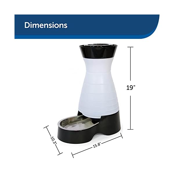 PetSafe-Healthy-Pet-Water-Station-Large-320-oz-Capacity-Gravity-Pet-Water-Fountain-Automatic-Cat-Water-Fountain-or-Dog-Water-Fountain-Water-Dispenser-Removable-Stainless-Steel-Bowl-Included Gravity Pet Water Fountain