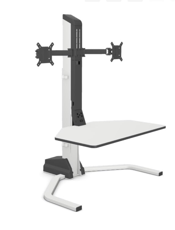Supporto per monitor da ufficio con caricabatterie e mensola Convertitore da scrivania Riser da scrivania