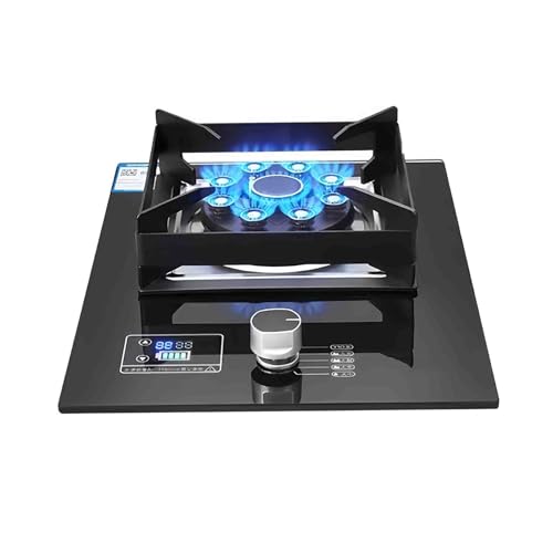 BZJPRFC Cocina De Gas 1 Quemador, Cocina De Gas De 5.2kw, Estufa De Encimera De Cocina, Temporizador Independiente En Ambos Lados, con Protección De Llamas(LPG)