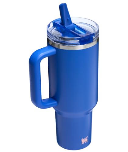 Image of STANLEY Quencher ProTour Flip Straw Tumbler with Leakproof Lid 40 oz | Built-In Straw and Handle | Cup Holder Compatible for Travel | Insulated Stainless Steel Cup | BPA-Free | Royal Blue
