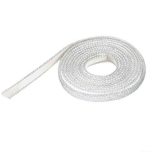 Shophubio Cuerda de fibra de vidrio alta de 15 x 3 mm para junta de estufa de pellets, sello de puerta de horno, sello de puerta de estufa de leña, material de junta de chimenea, resistente al calor