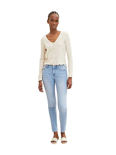 TOM TAILOR Denim Damen Jona Extra Skinny Jeanshose 1031991, 10125 - Random Bleached Blue Denim, 25W / 34L