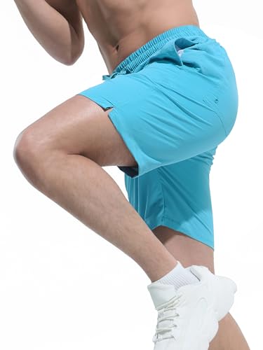 Men's Swim Trunks Beach Board Shorts Quick Dry Swimsuit Bathing Suits with Pockets 7 Inch Inseam Mesh Lining3