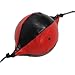 XHTLLO Double End Bag, Double End Punching Balls with Adjustable Cord and Inflator, PU Leather Speed Boxing Bag for Reflexes and Agility Training(Black and Red)