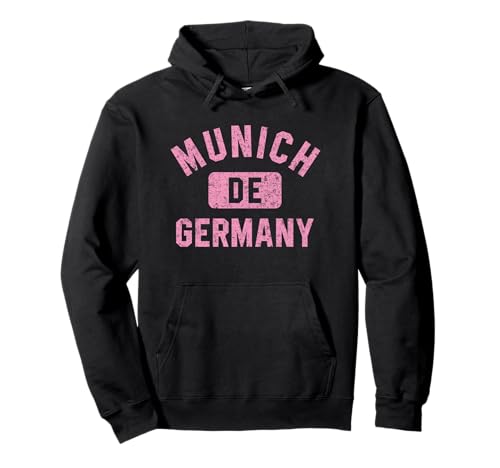 Munich Germany Pink Print Pullover Hoodie