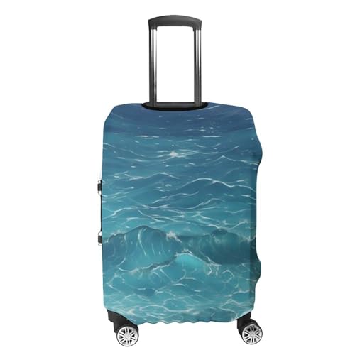 The Deep Ocean Luggage Cover Tsa Approved Suitcase Covers for Luggage Elastic Washable Suit Case Covers Anti-Scratch Travel Luggages Sleeve Suitcase Protector Fits 19-30 Inch Case(S)4