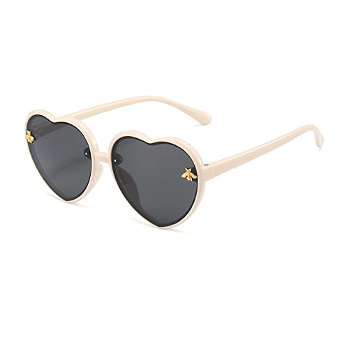 Wzwlkj Heart Shaped Bee Cute Fashion Sunglasses For Kids Uv 400 Protection Outdoor Beach Holiday #TOP6