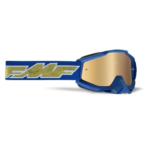 FMF PowerBomb Goggles OSFM Rocket Blue/Navy/Gold Mirror Lens
