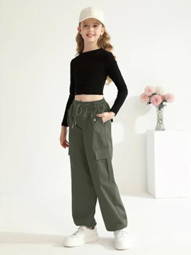Image of TAGAS Cargo for Girls|Joggers for Girl| Cotton Cargo for Girls |girlscargo Lower|Relaxed Trouser(GC-45)