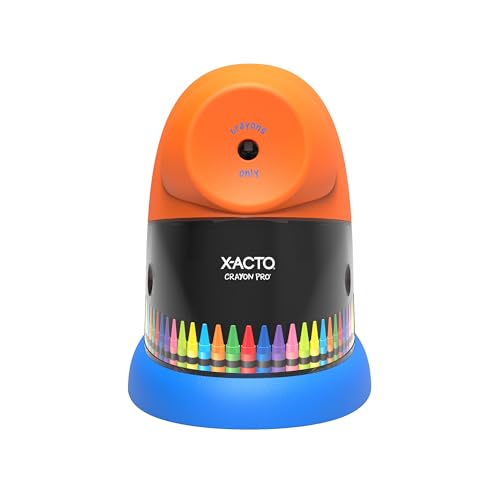 X-ACTO Crayon Pro Electric Sharpener, SafeStart Automatic Motor, Great for Home or School Use