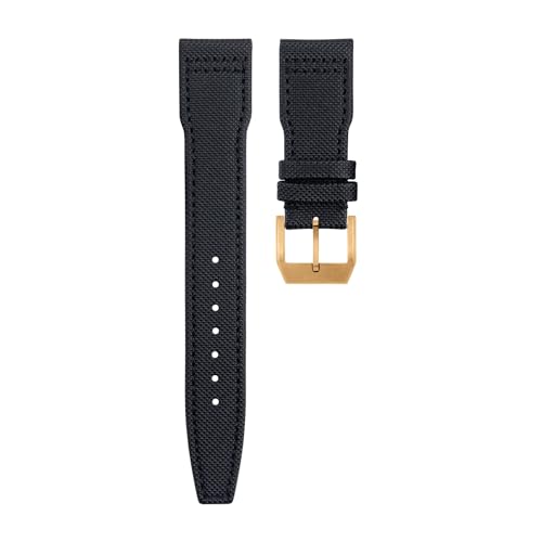 Bracelet Nylon Toile Cuir 20mm 21mm 22mm pour Montre IWC Pilot Mark 18 et Top Gun