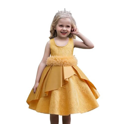 Vestido de fiesta para niñas ideal para bodas y comuniones con falda fluida de satén