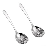 Edelstahl-Servierlöffel, Paar, für Buffet, Servieren, Küche, Catering, hochglanzpoliert, langer Griff, gemeinsame Löffel für Reis, Nudeln