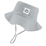Fynnsure Smile Face Baby Sun Hat Baby Boy Girl Hats Toddler Sun Hat Bucket Hat UPF 50+ Infant Sun Ha