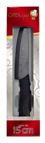 Kitchen Pro Slice14 Coltello, in Ceramica, Lama Nera, 15 cm