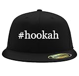 #Hookah - Flexfit 6210 Structured Flat Bill Fitted Hat, Black, Large/X-Large