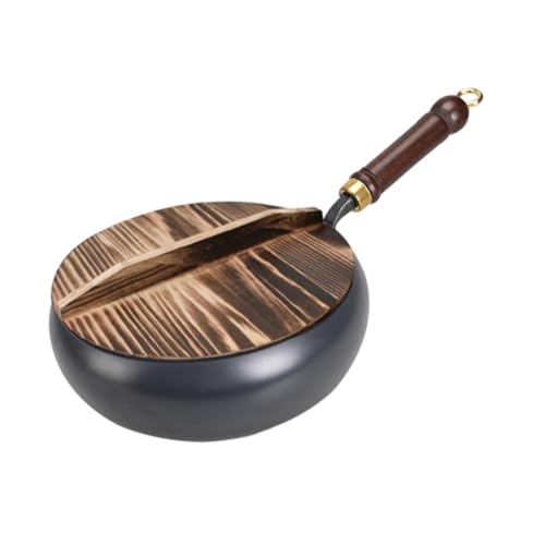 Wok de hierro de 11'' para cocina a gas multifuncional miniatura 7