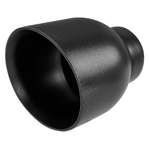 TriTrust Exhaust Tip, 2.5 Inch Inlet, 4'' Outlet 5'' Long Muffler Tip, Powder Coated Black Stainless Steel Truck Car Tail Tip, Weld On 2.5'' Outer Diameter Tailpipe, 2.5"ID x 4"OD x 5"L Cover