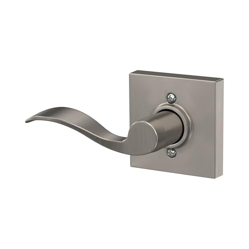 Image of Schlage Accent Lever with Collins Trim Non-Turning Lock in Satin Nickel - Right Handed - F170 ACC 619 COL RH