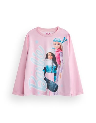Barbie Girls Pajama Set | Childrens Snow Winter Ski Snowboard Doll Graphic PJs | Complete Matching Nightwear Set4