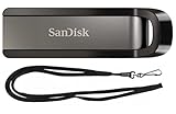 SanDisk 128GB Extreme USB 3.2 Flash Drive 400MB/s for Computer, PC, Laptop (SDCZ810-128G) Bundle with (1) GoRAM Black Lanyard (128GB, 1 Pack)