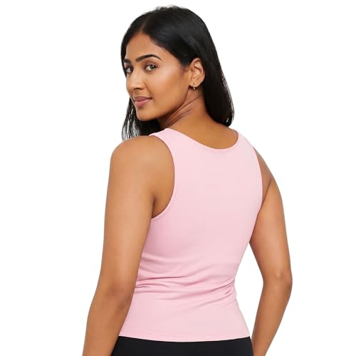 Image of DChica Essentials Women's Padded Tank Top, Soft & Supportive Fit, Seamless Non-Wired Cami Bra, Comfortable Stretch Fabric, Innerwear for Women