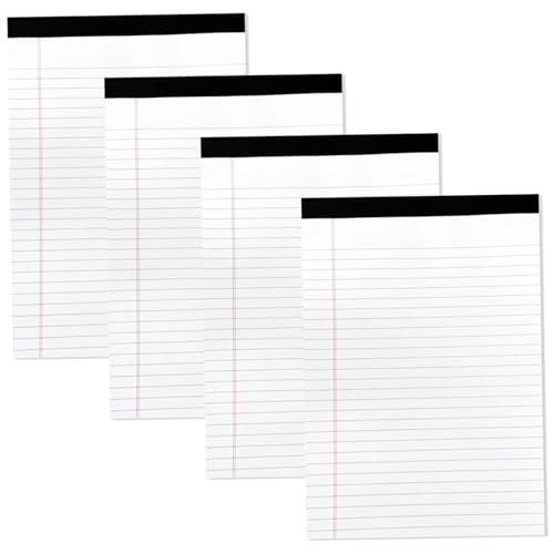 Blocs-notes juridiques blancs grand format ligné avec reliure détachable