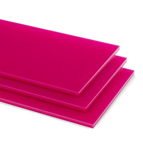 3mm Colour Acrylic Sheet Plastic A5 / A4 / A3 Cut to Size (Gloss Colour - Pink 4415, A3-297mm x 420mm)