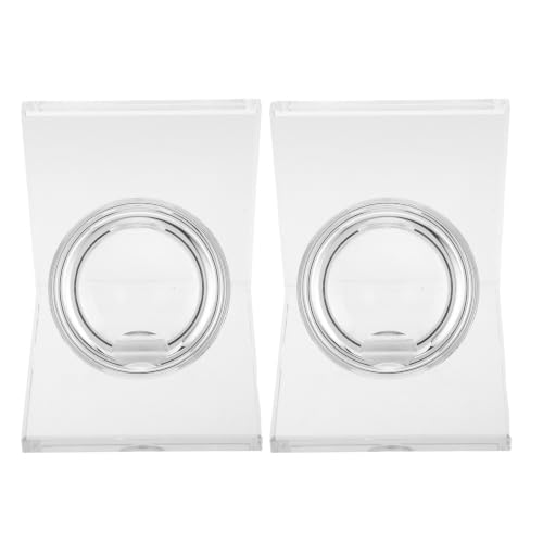 Soportes para libros estables de cristal pulido con base decorativa 2