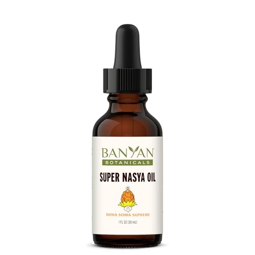 Banyan Botanicals Super Nasya Oil Ayurvedic Physician Formulated Nasal Drops Lubricating Nasal Moisturizer with Rose & Sandalwood Supports Healthy Respiration & Sinus Comfort 1 oz