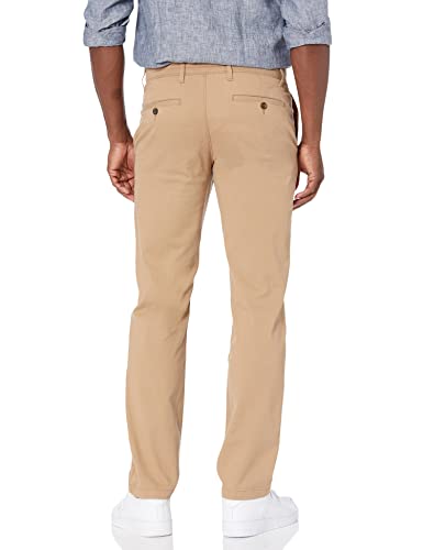 Amazon Essentials Men's Slim-Fit Casual Stretch Khaki Pant, Dark Khaki Brown, 32W X 32L #TOP1