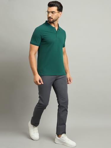 Image of Men's Half Sleeve Solid Cotton Polo T-Shirt | Premium Soft Fabric