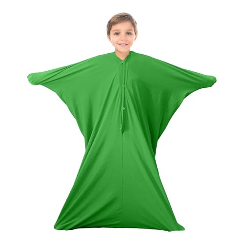 SENSORY4U Sensory Sack (Medium) Body Sock - Calming Therapy Blanket for Stress Relief, Anxiety, Autism, ADHD, ADD, Sensory Play for Kids - Green Fidget Body Pod Toy (Green)